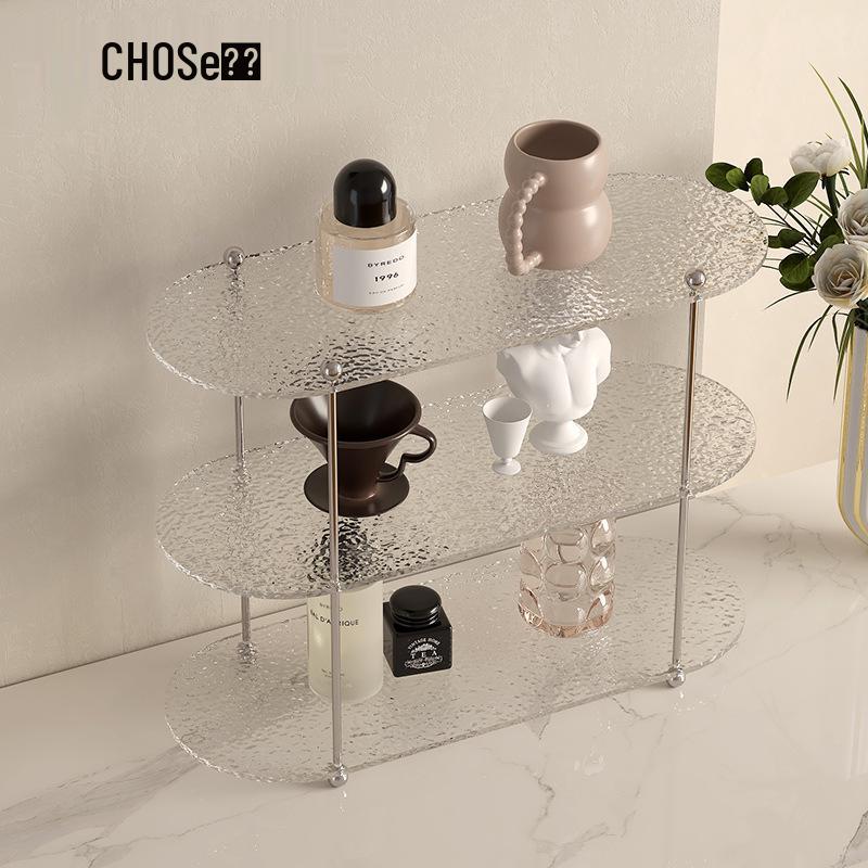 

Скандинавский акриловый многоярусный органайзер для стола для декора гостиной Small Two-Layer Ripple