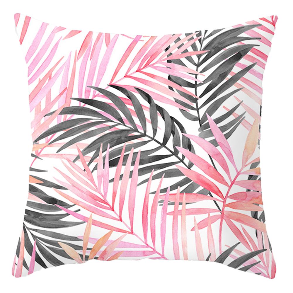 Taie d'oreiller de luxe à imprimé plumes roses, taie d'oreiller géométrique en marbre, housse de coussin, oreiller