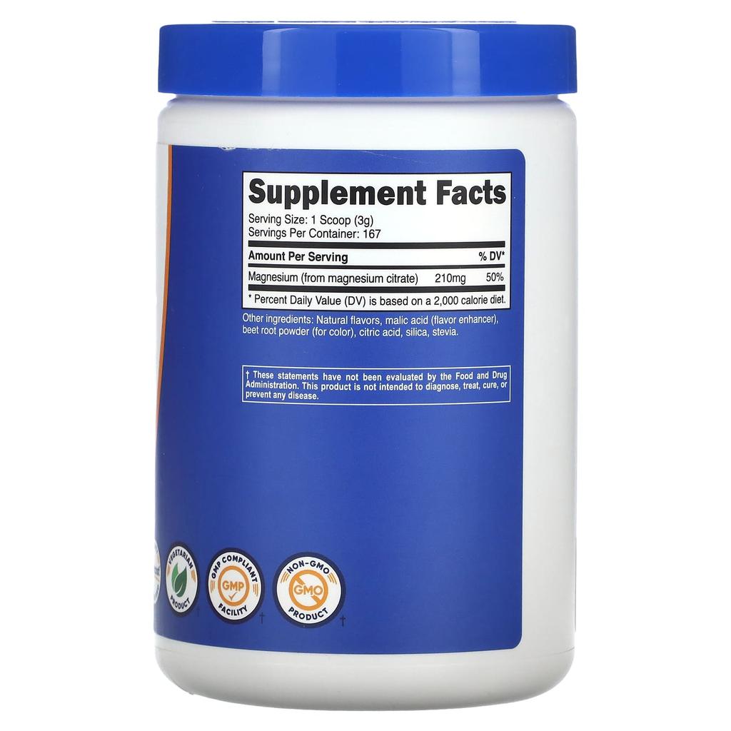 Magnesium Citrate, Fruit Punch Flavor, 500G(17.9Oz)