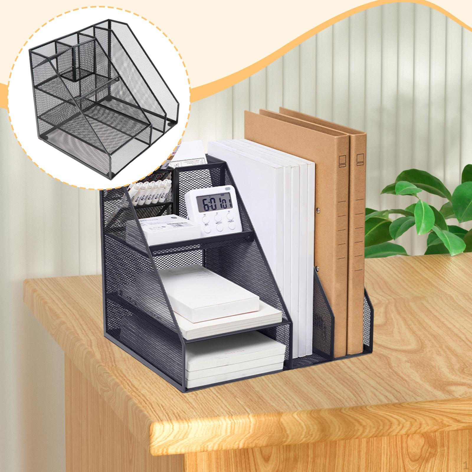 Настольный органайзер для файлов Держатель документов Отдельно стоящая офисная канцелярия Стойка для хранения файлов Вертикальная Style A 4598₽