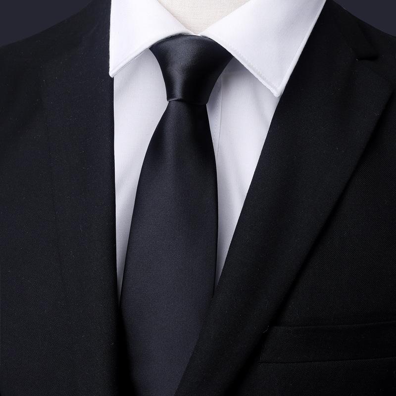 Tie Men'S Business Dress Wedding Groom Red Black Work Korean Zipper No-Beat Tie