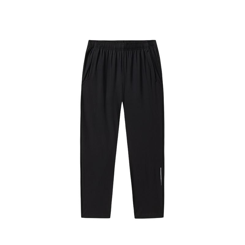 Anta Ice Skin Lightweight Comfortable Casual Knitted Sports Pants Men bottoms Basic-Black 152627303S-3