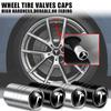 AKZ1 4Pc/set Car Styling 3D Wheel Tire Valve Stem Caps Auto Accessories For Tesla Model 3 Model S Model X Model Y Cybertruck Roadster
