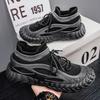 Fashion Casual Trendy Men's Shoes 2025 Knitted Breathable Lazy Shoes One Step Causal Outdoor Shoes Round Toe PVC Sole Non-Lace Up