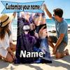 Custom Name Personalized Jujutsu Kaisen Print Beach Towel, for Trip Camping Beach Party Home Decor, Birthday Gift for Family & Friends