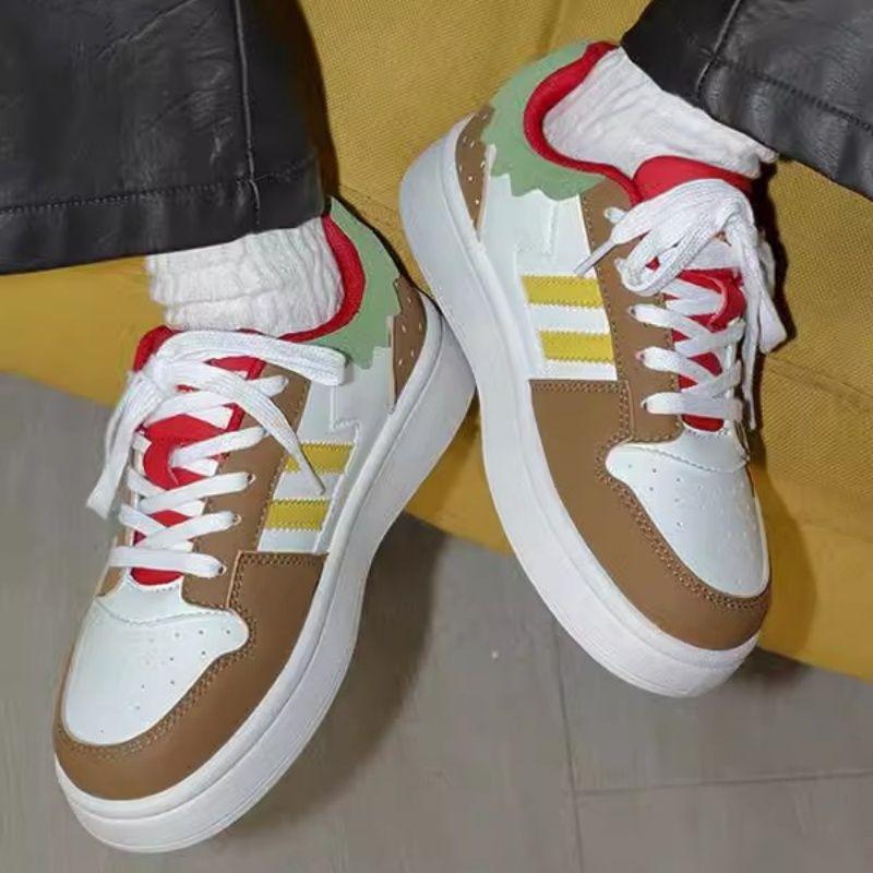 Student burger shoes board shoes women's autumn and winter new niche platform shoes high street women's shoes casual bread shoes