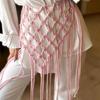 Women Belt Imitation Leather Adjustable Fit Flexible Cord-Style Waistband Bohemian Style Tassel Corset Skirts Jeans Accessories