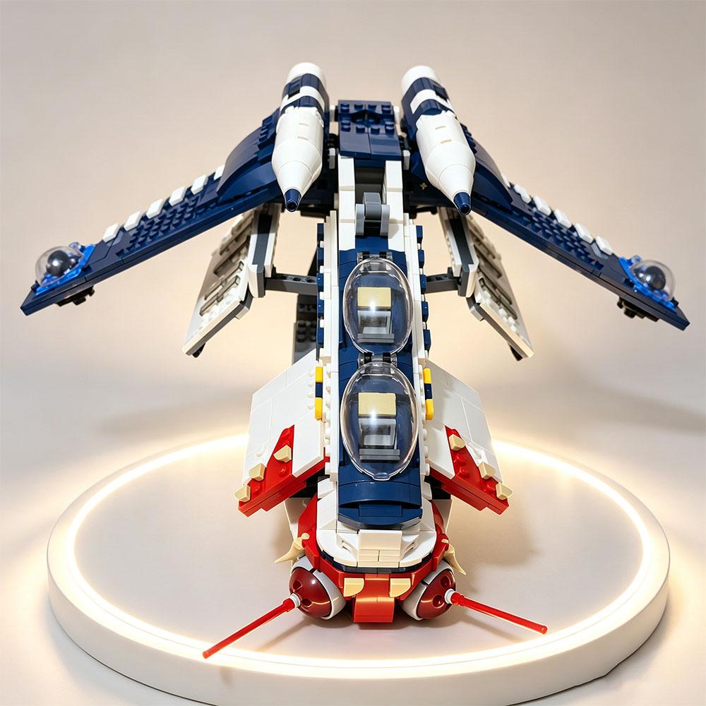 MOC 1129PCS MOC Space The Clone Wars Republic Attack Gunship Building Blocks Coruscant Bricks Festival Party Gifts