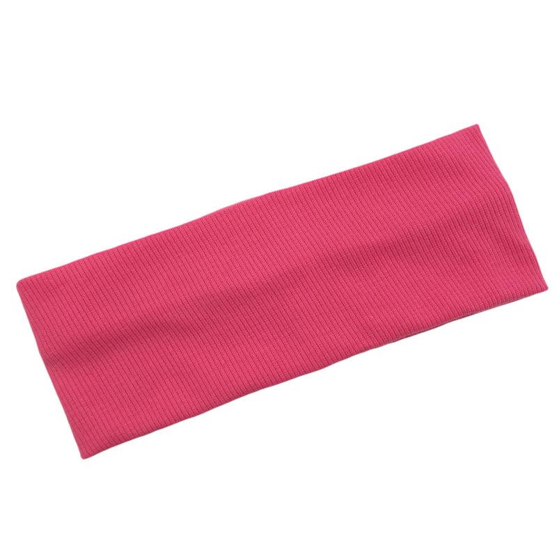 Mädchen Süßigkeitenfarbe Gestricktes Haarband Yoga Übung Schweißabsorbierendes Stirnband Faden Baumwolle Gesichtswasch Make-up Haarbänder