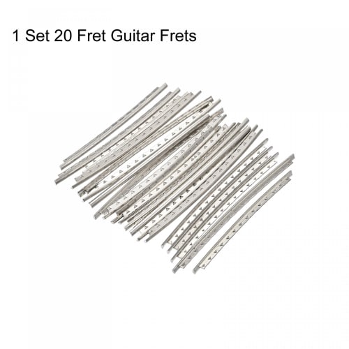 uxcell Acoustic Guitar Frets, Wire Guitar Fretboards, 20 Frets, 2mm, Silver Tone, Replacement Fretboards, 20 Pieces