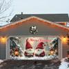 1 Piece, Large Christmas Garage Door Banner, Winter Snow View Christmas Dwarf Pattern, Durable, Easy To Hang