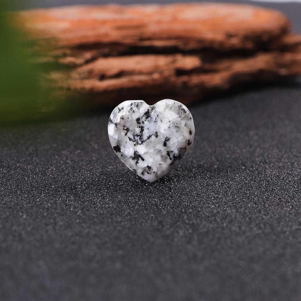 8x20mm Natural Stone Peach Heart Pendant - Crystal, Jade, Agate Gem for DIY Jewelry