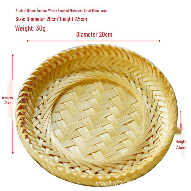Handwoven Bamboo Pastry and Fruit Tray - Chinese Ancient Style