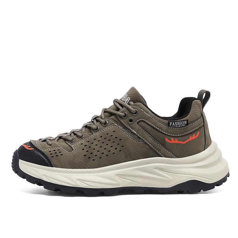New Thick-soled Heightening Hong Kong Style Dad Shoes Trendy Retro Outdoor Non-slip Hiking Shoes Sports and Leisure Shoes Men's Shoes