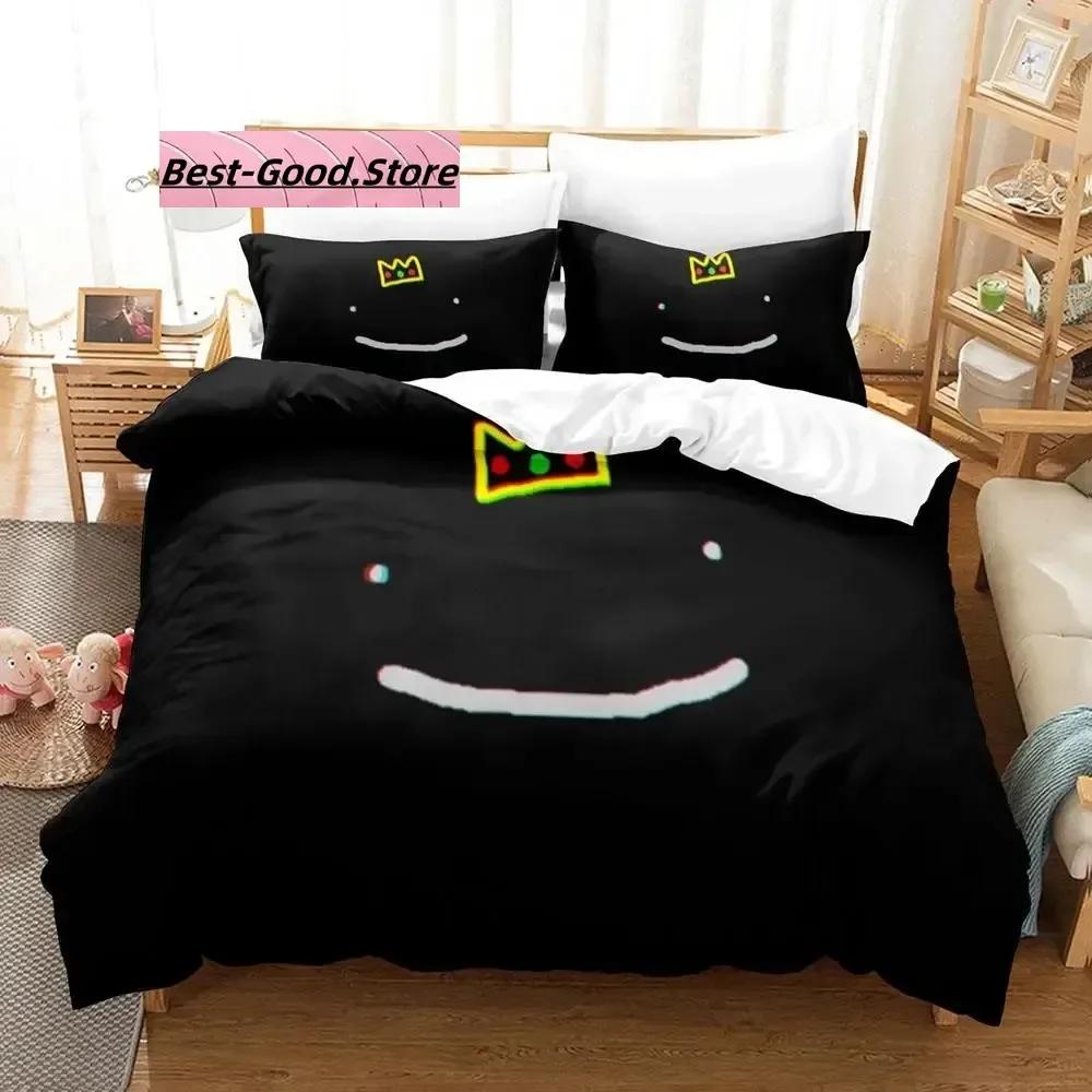 3D Print Cartoon Bed Sheet Set Ranboo Printed Bedding Duvet Cover Set Soft And Comfortable Perfect Children Room Decoration