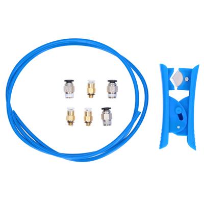 PTFE Tube with Tubing Cutter Pneumatic Fittings Remote Feeding Kit 3D Printer Accessories