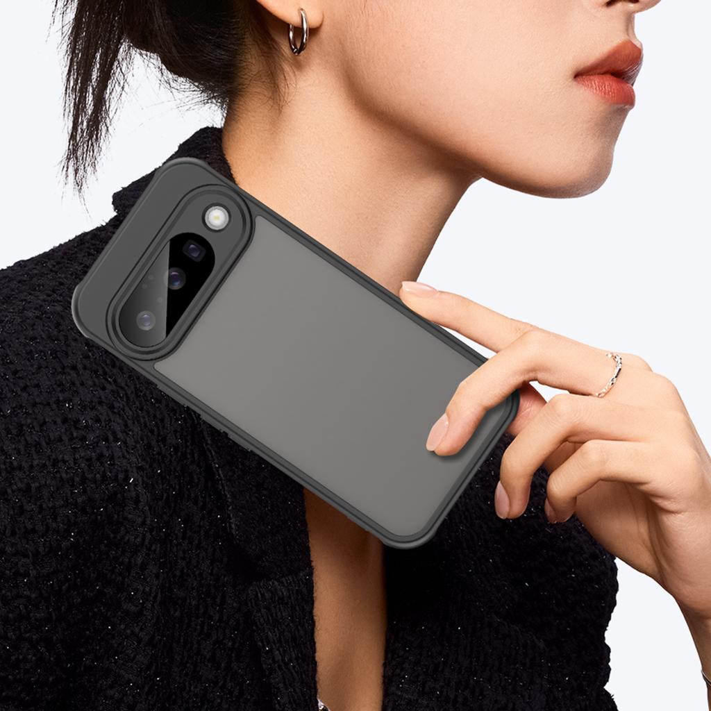 For Google Pixel 10 Case with Screen Film WANLONFENG FD Series Skin Touch TPU PC Phone Back Cover