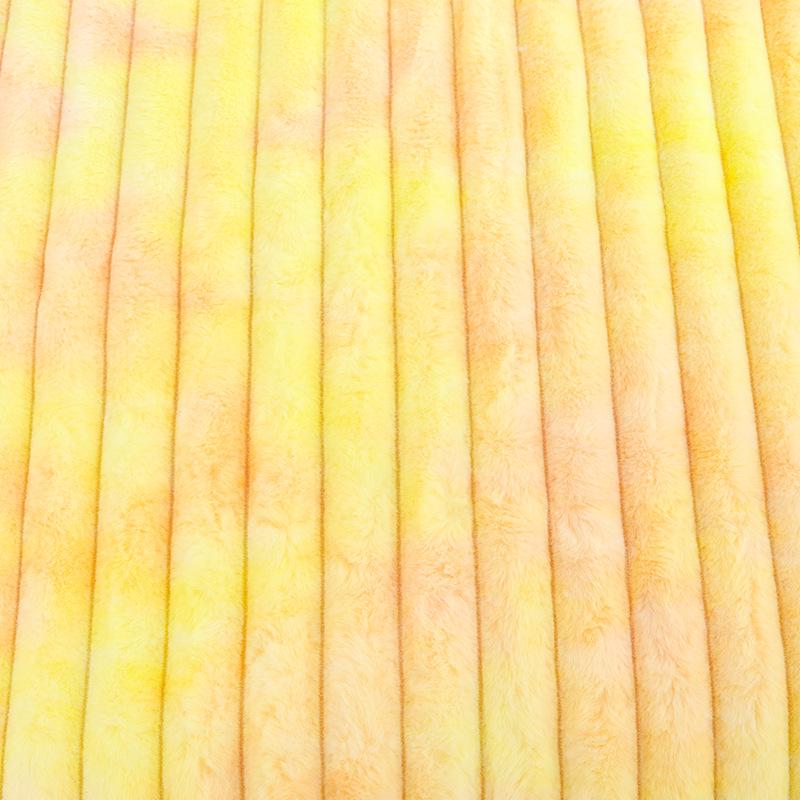 Gefleckter Batik-Kaninchenfellstoff mit siebenfarbigem Farbverlauf für Kleidung, Spielzeug, Heimtextilien, Schuhe und Hüte