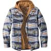 Men's Plaid Hooded Cotton Jacket: Thick, Long Sleeve, Loose-Fit for Autumn/Winter