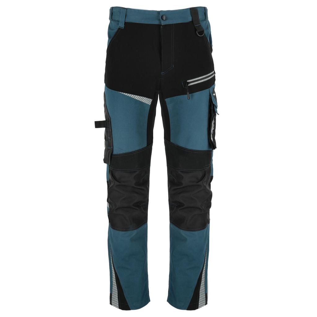 Turquoise-Black Trousers with Stretch Inserts, "2XL", Ce, Lahti