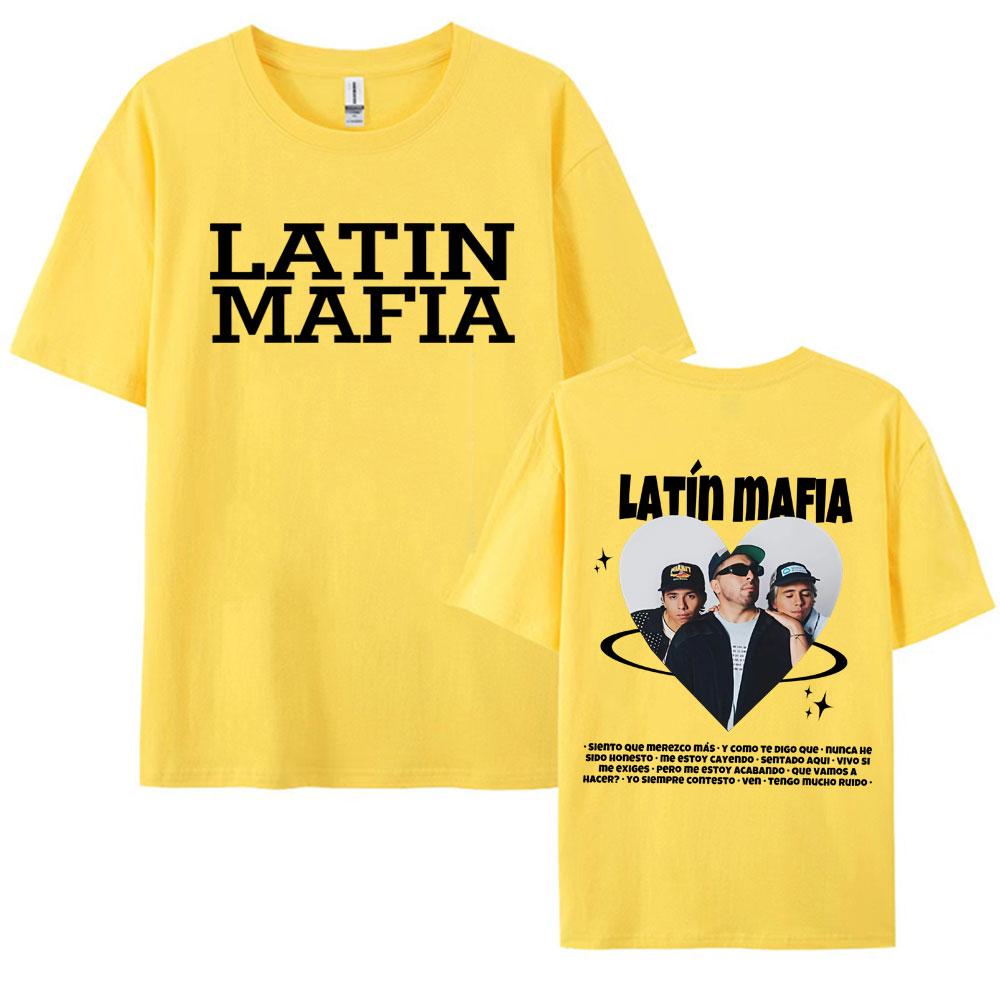 Rock Band Latin Mafia Mexico Tour 2025 Merch Tee Shirt for Men Women Fashion Gothic Pop Music Tshirt Casual 100 Cotton T Shirt