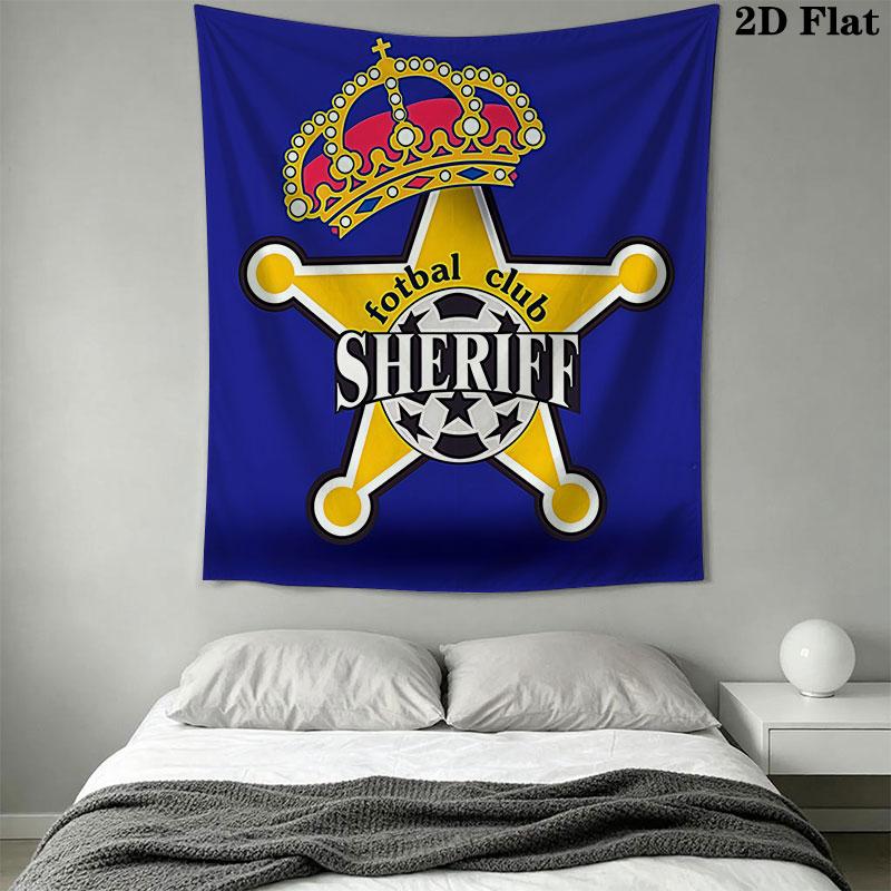 FC Sheriff logo Wall Hanging Printed Fabric Blanket Decorative Tapestries for Bedroom Living Room Home Decor