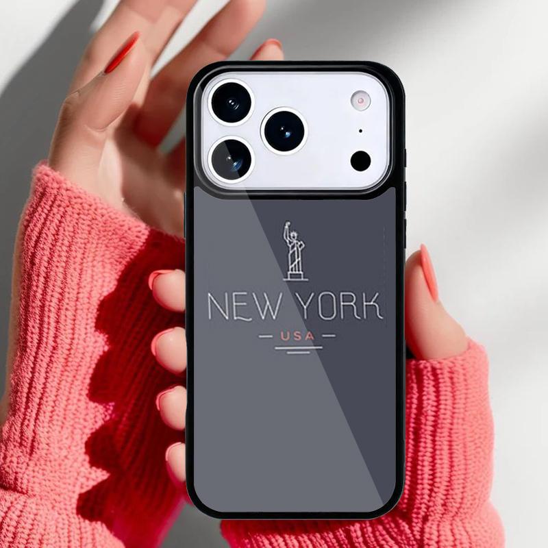 Dark Night New York City Phone Case for iPhone 17 16 15 14 13 Pro Max Back Cover for 12 11 Pro Coque