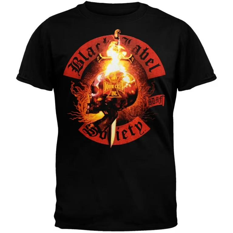 Black Label Society - Flaming Skull Xmas Gift T-Shirt S-5XL Unisex T-Shirt M
