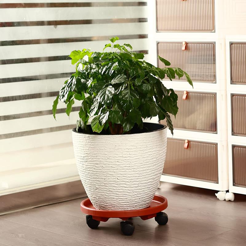 1pc Heavy Rolling Flower Pot Rack with Universal Wheel, Removable Plant Stand Tray for Indoor and Outdoor Balcony