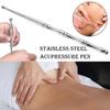 Acupuncture Pen, Stainless Steel Manual Acupoint Pen Facial Reflexology Tool, Trigger Point Massager Tool, Deep Tissue Massage