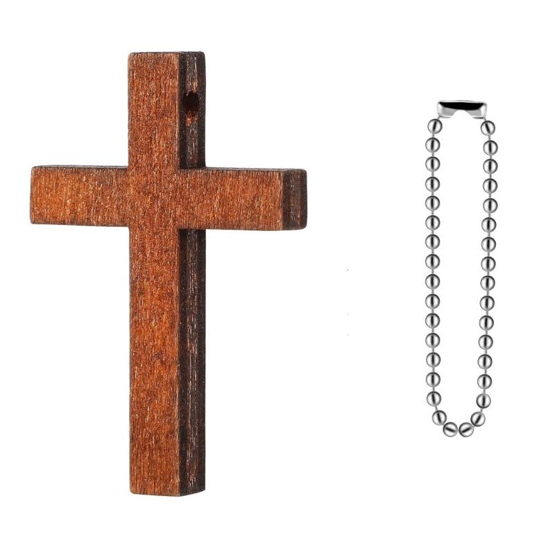 

100Pcs Small Wooden Crosses Charm Solid Wood Pendant for Jewelry Making DIY Craft Necklace Bracelets Earring Key Chain 1