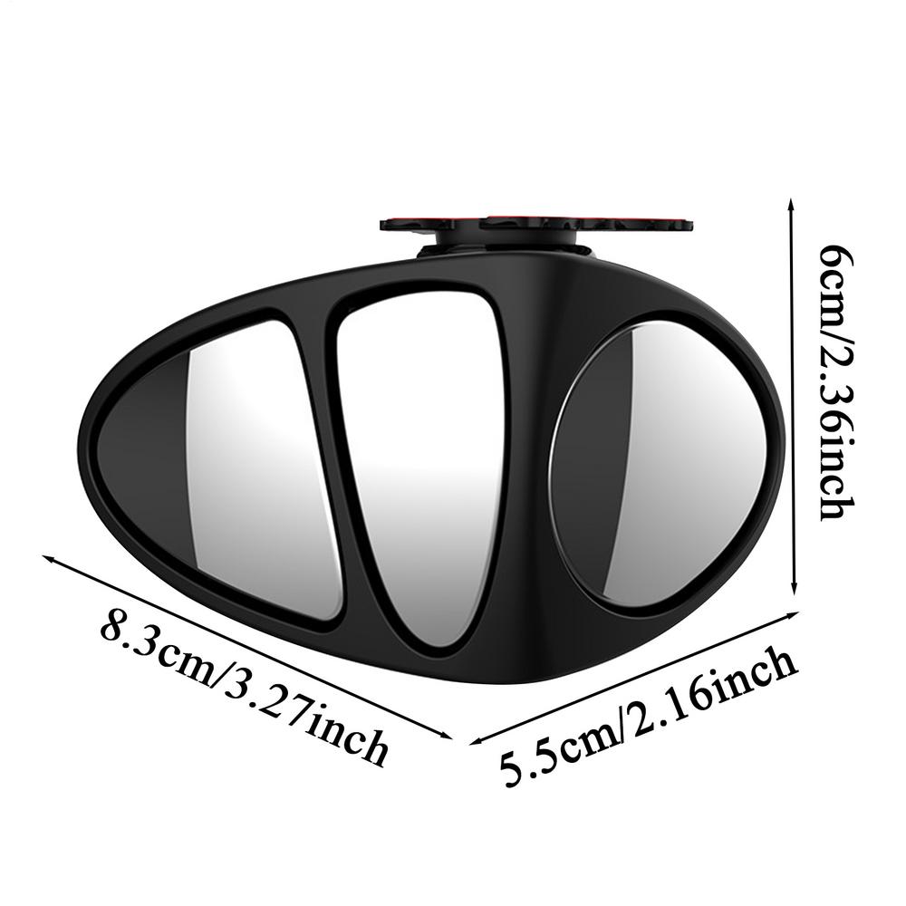 

360 Degree Adjustable Car Blind Spot Mirror Three-Sided Car Wheel Convex Rear View Mirrors Looking Glass for Truck Vehicle Wheel