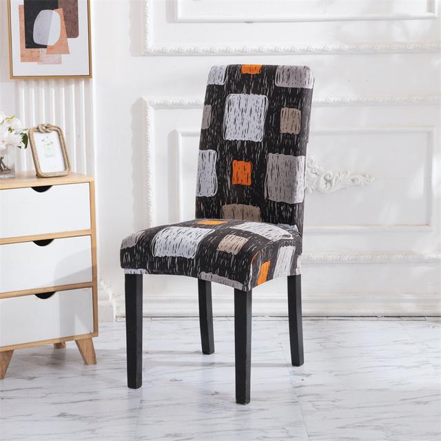 Geometry Chair Cover Dining Elastic Chair Covers Spandex Stretch Office Use Restaurant Weddings Banquet Hotel Seating Seat Covering 1pc