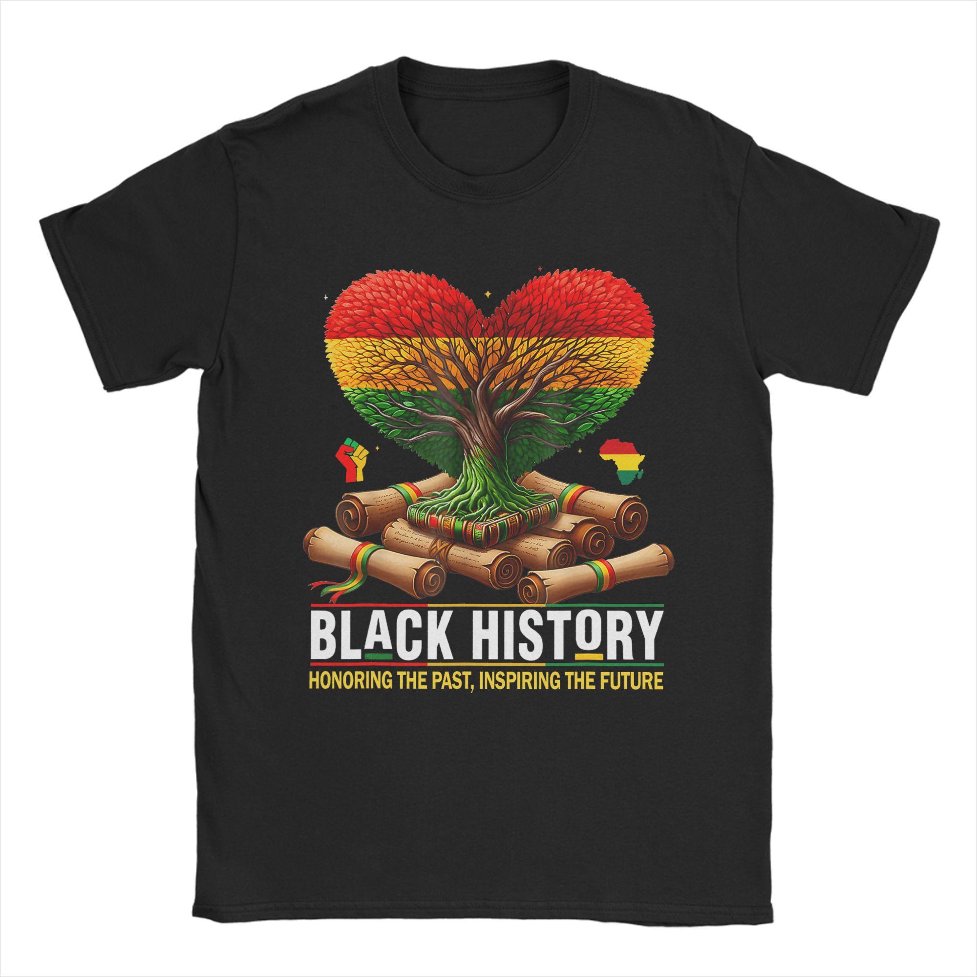 

Black History Month Centennial Years of Black Excellence TShirts Unisex Novelty Pure Cotton Tees Round Neck Short Sleeve Tees 4XL