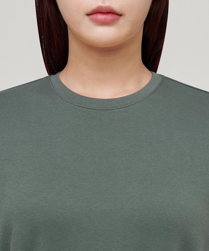MUSINSA STANDARD WOMAN Women'S Basic Crew Neck T-Shirt [Dusty Green]