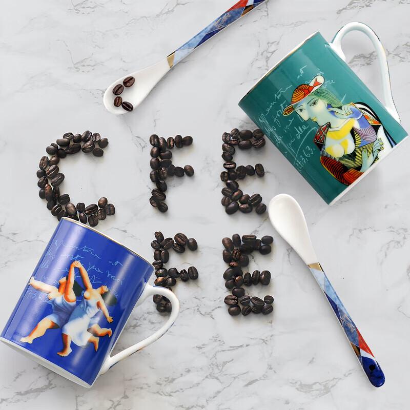 Picasso Art Ceramic Couple Mugs Set