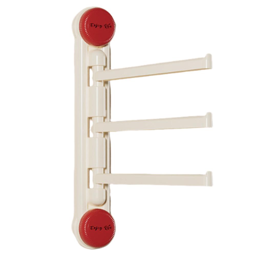 Drain Rotating Towel Bar Waterproof Bathroom Towel Pole Punch-free Suction Cup Towel Rack  Home
