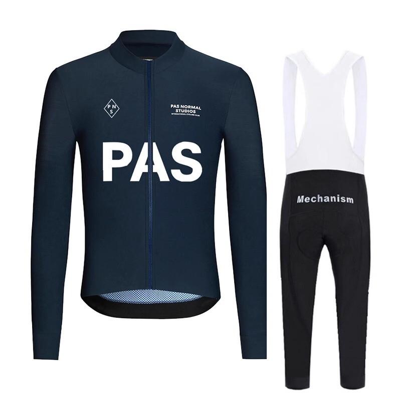 Mens Cycling Thermal Long Sleeve Jersey Bib Pants Set Breathable Warm Fleece Winter Bike Outfit