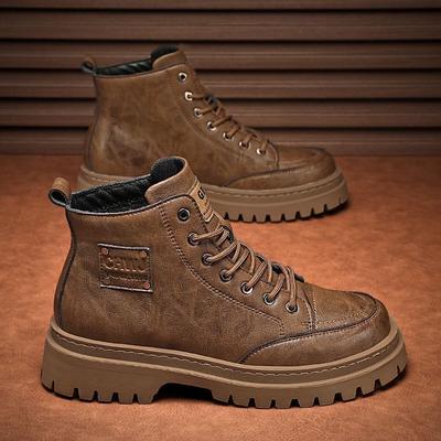 Stivaletti alla Caviglia da Uomo Autunno Inverno Marca di Lusso Comodi Suola Morbida Stivali da Lavoro Stile Gran Bretagna Scarpe in Pelle Vendita Calda Botas Hombre