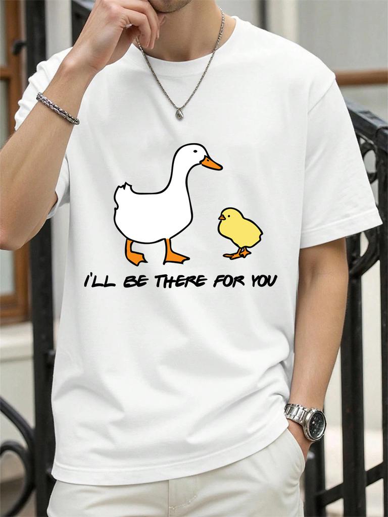 Goose Will Be There For You Printed TShirts Womens Summer Cotton Tops Loose ONeck Soft Short Sleeve T Shirts Casual Clothes