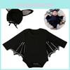 Boys And Girls European And American Style Halloween Batman Hat Long Sleeve Jumpsuit Set