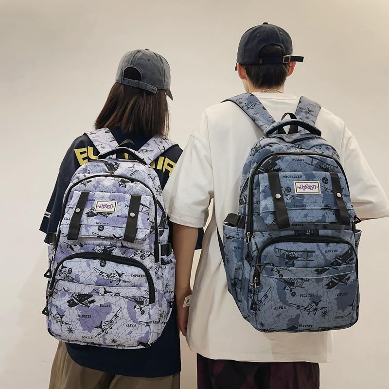 Большая вместимость школьный рюкзак для школьников с принтом для мужчин легкий рюкзак — фото 3