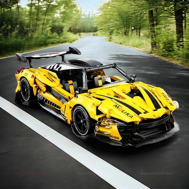 2025 New DIY 1200PCS RS12 Sports Car Building Blocks Set 1:14 Scale Racing Car Model Kit for Kids Adult Racing Vehicle Toy Gifts