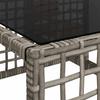 3 Piece Garden Corner Sofa Set with Cushions Grey Poly Rattan