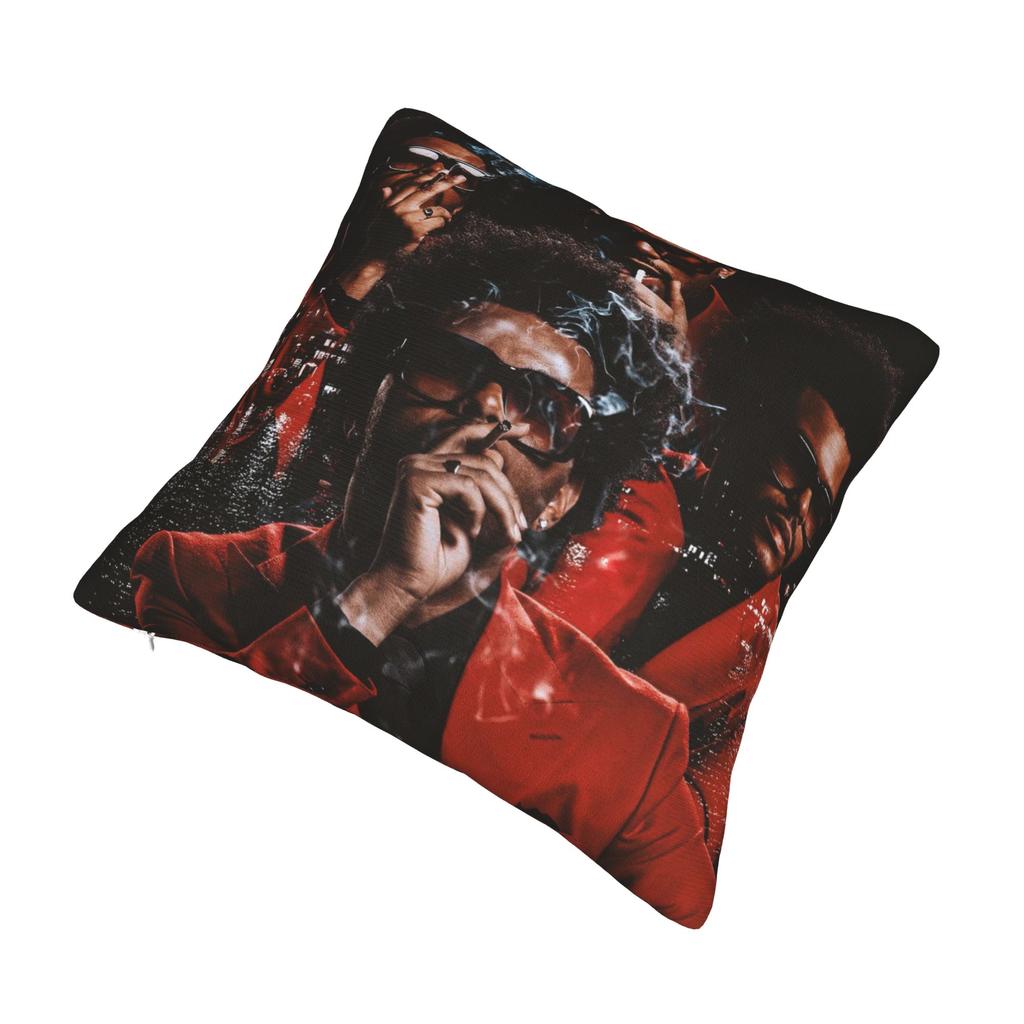 The Weeknd Rapper Singer Pillowcase Printing Polyester Cushion Cover Decoration Throw Pillow Case Cover Home 40*40Cm