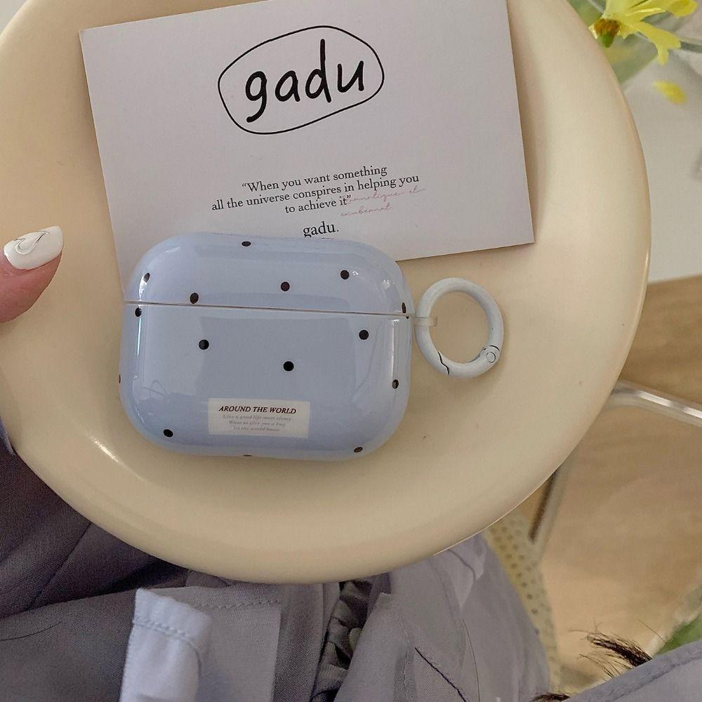 Blue Polka Dots Earphone Case TPU Protective Case for Airpods 1/2/3/4/pro/pro2 Earphone Accessories