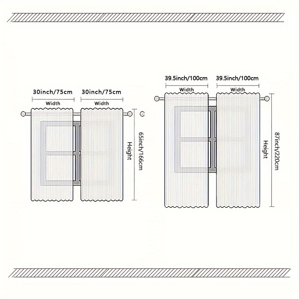 2PC Summer Ocean Digital Print Polyester Curtains – Pocket Rod Top for Living Room  Kitchen   Bedroom   Study   Bathroom  Dining Room