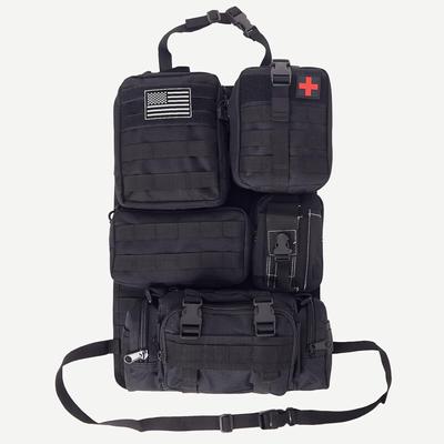 Car Rear Seat Storage Bag with Molle Pouch Vehicle Molle Panel Organizer Hanging Bag Universal Fits for All Vehicel