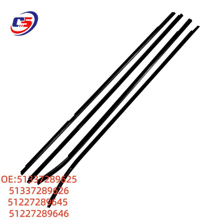 BMW X5 F15 Rear Right Door Water Deflector Sealing Strip (Electroplated) - Part 51337289625.