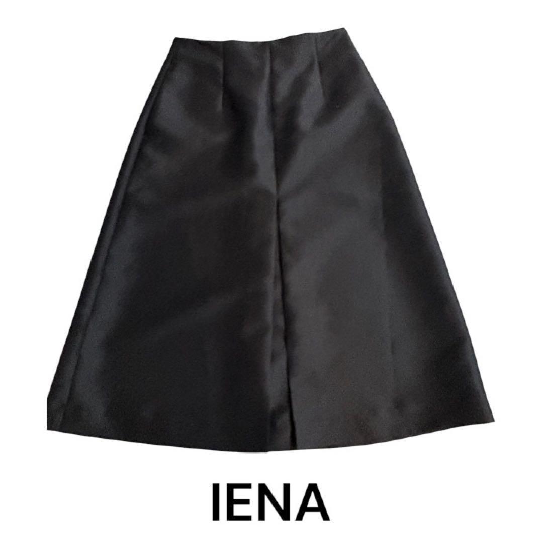 IENA Satin A-line Skirt Black Size 36 Hand washable